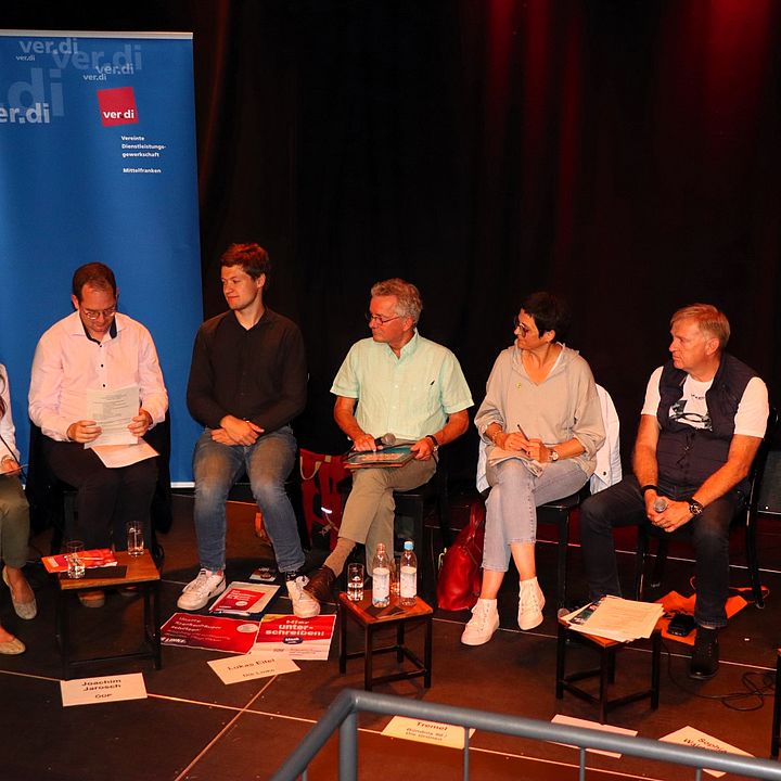Foto: René Wehnert:  Podiumsdikussion ver.di