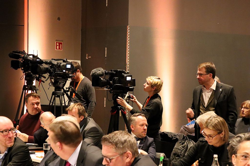 Foto René Wehnert: Bundesparteitag, großes Interesse der Pressevertreter